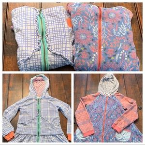 Two girls’ zip up hoodie sweatshirts size 10